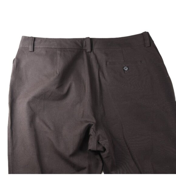 Ralph Lauren Straight-Leg Stretch Pants Women’s 14 Chocolate Brown Cotton Twill - Picture 5 of 6